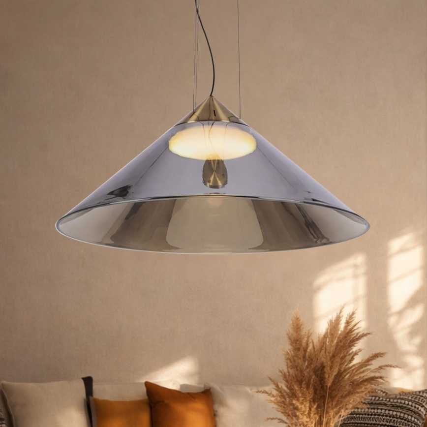 Luster na sajli PRESTO 1xGX53/10W/230V Ø 50 cm zlatna/dimno-siva