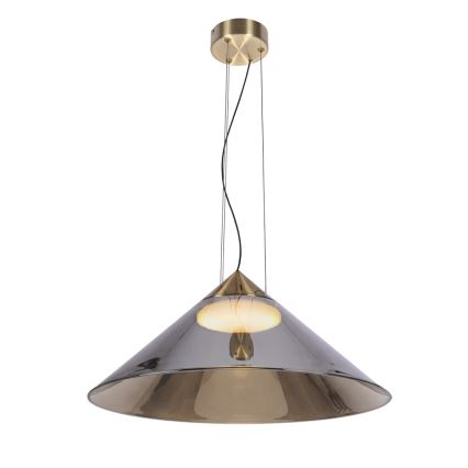 Luster na sajli PRESTO 1xGX53/10W/230V Ø 50 cm zlatna/dimno-siva