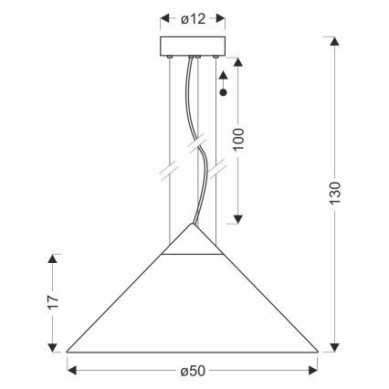 Luster na sajli PRESTO 1xGX53/10W/230V Ø 50 cm zlatna/dimno-siva