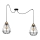 Luster na sajli PRIMO 2xE27/60W/230V pauk crna/zlatna