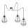 Luster na sajli PRIMO 3xE27/60W/230V pauk crna/zlatna