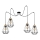 Luster na sajli PRIMO 4xE27/60W/230V pauk crna/zlatna