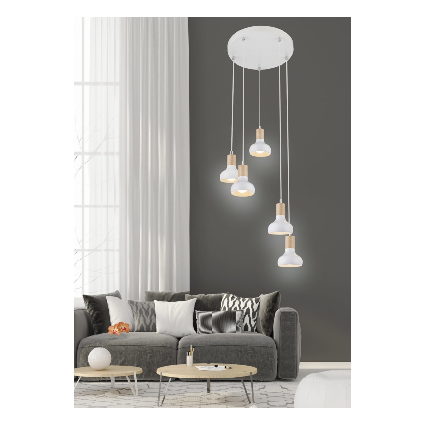 Luster na sajli PUERTO 5xE14/40W/230V