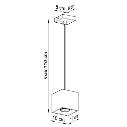 Luster na sajli QUAD 1 1xGU10/40W/230V crna