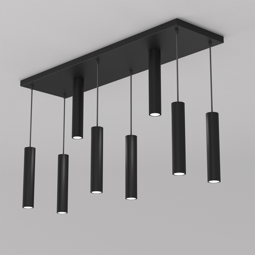 Luster na sajli RAITO 8xGU10/8W/230V crna