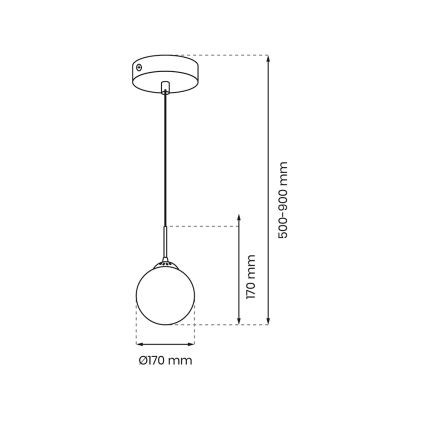 Luster na sajli REFLEX 1xE14/40W/230V pr. 17 cm