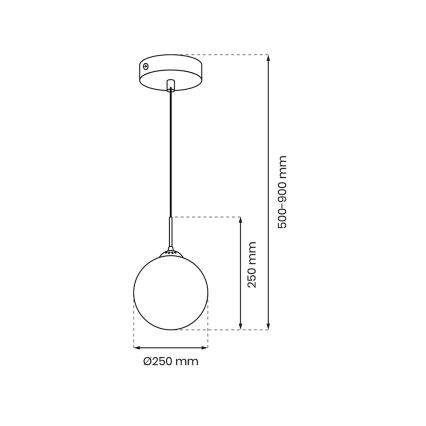 Luster na sajli REFLEX 1xE27/60W/230V pr. 25 cm