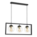 Luster na sajli REY 3xE27/7W/230V crna