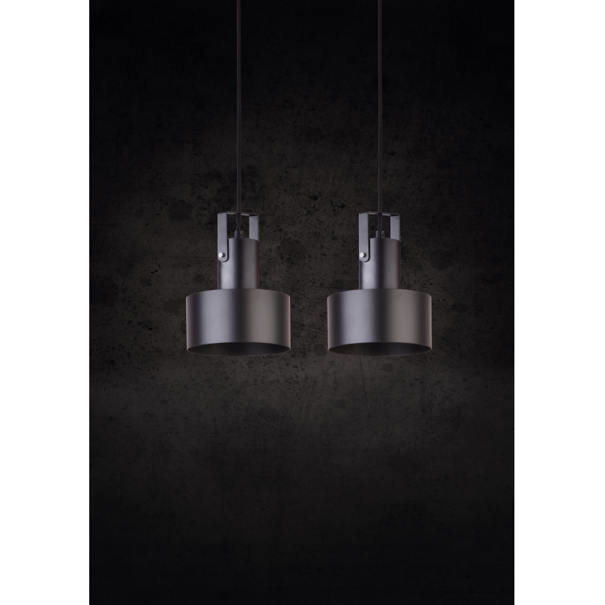 Luster na sajli RIF 2xE27/60W/230V crna