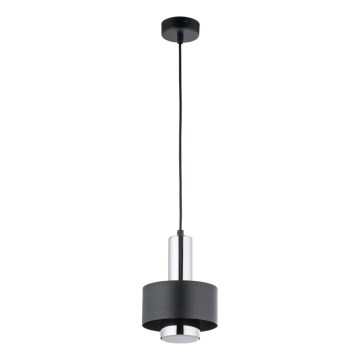 Luster na sajli RIF LUX 1xGX53/12W/230V pr. 15 cm crna/sjajni krom