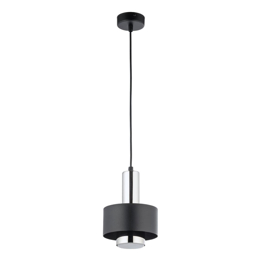 Luster na sajli RIF LUX 1xGX53/12W/230V pr. 15 cm crna/sjajni krom