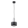 Luster na sajli RIF LUX 1xGX53/12W/230V pr. 15 cm crna/sjajni krom