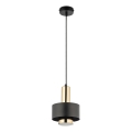 Luster na sajli RIF LUX 1xGX53/12W/230V pr. 15 cm crna/zlatna