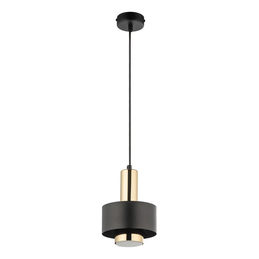 Luster na sajli RIF LUX 1xGX53/12W/230V pr. 15 cm crna/zlatna