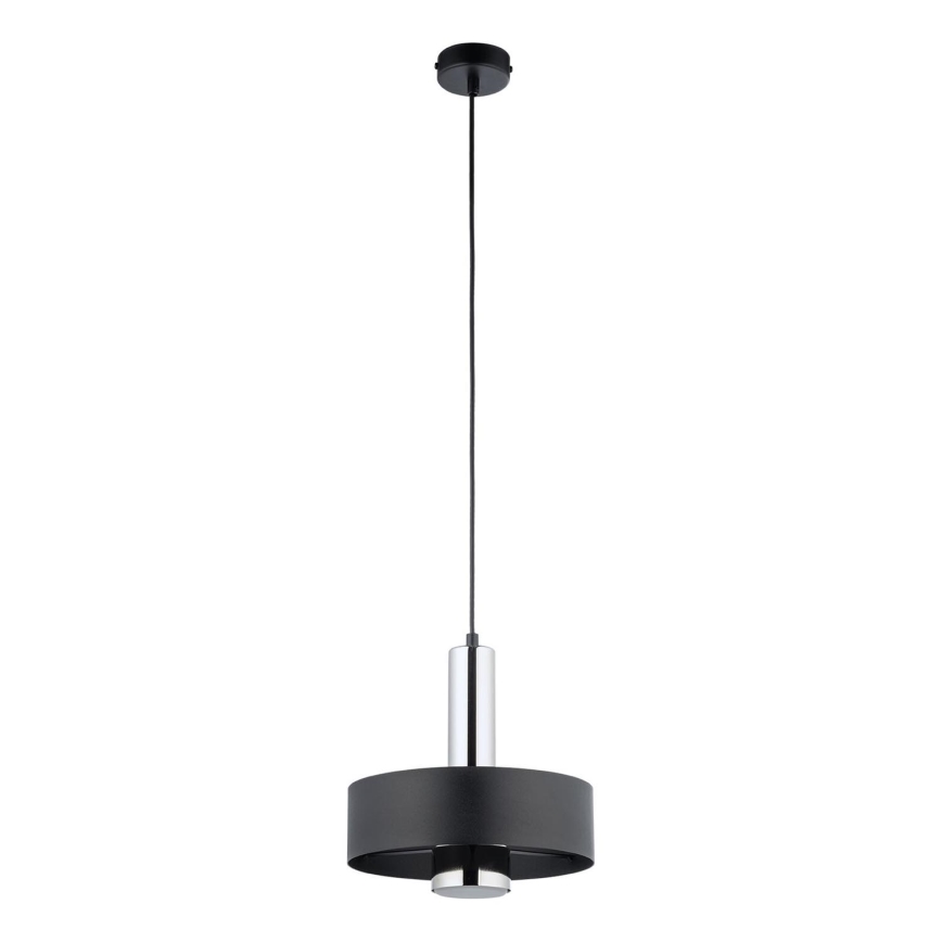 Luster na sajli RIF LUX 1xGX53/12W/230V pr. 25 cm crna/sjajni krom