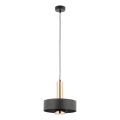 Luster na sajli RIF LUX 1xGX53/12W/230V pr. 25 cm crna/zlatna