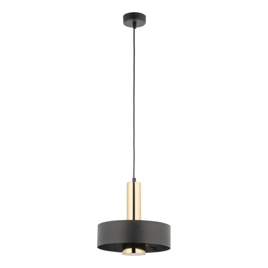 Luster na sajli RIF LUX 1xGX53/12W/230V pr. 25 cm crna/zlatna