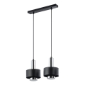 Luster na sajli RIF LUX 2xGX53/12W/230V crna/sjajni krom