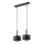 Luster na sajli RIF LUX 2xGX53/12W/230V crna/sjajni krom