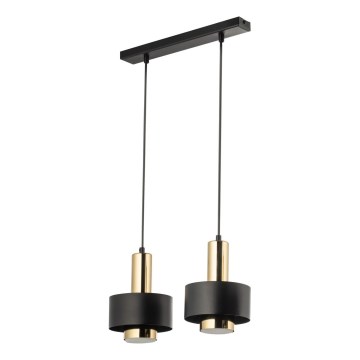 Luster na sajli RIF LUX 2xGX53/12W/230V crna/zlatna