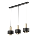 Luster na sajli RIF LUX 3xGX53/12W/230V crna/zlatna