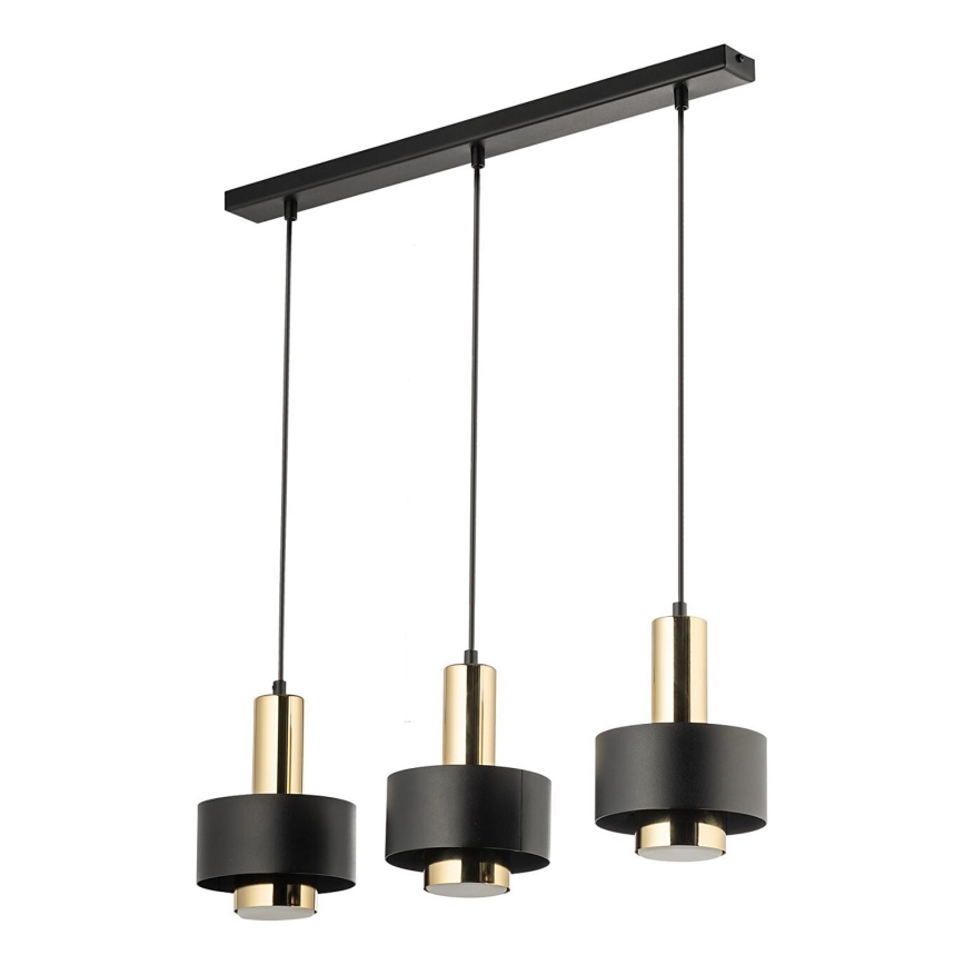 Luster na sajli RIF LUX 3xGX53/12W/230V crna/zlatna
