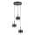 Luster na sajli RIF LUX 3xGX53/12W/230V pr. 38 cm crna/sjajni krom