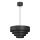 Luster na sajli RINGS 1xE27/15W/230V crna