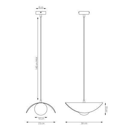 Luster na sajli RITUAL 1xG9/8W/230V bež
