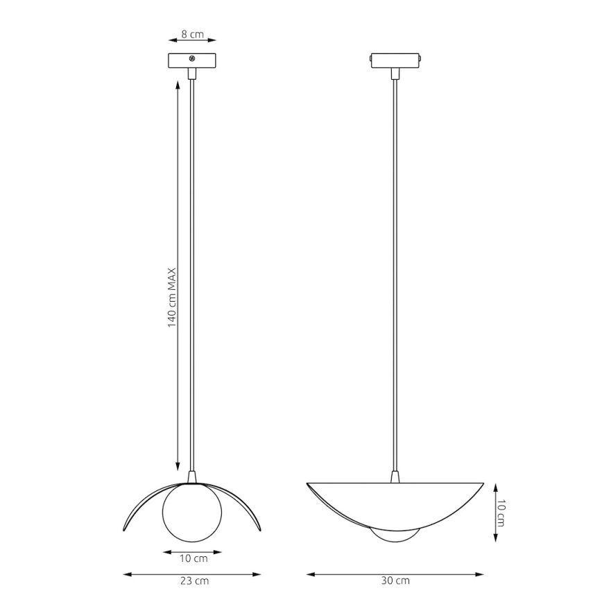 Luster na sajli RITUAL 1xG9/8W/230V bež