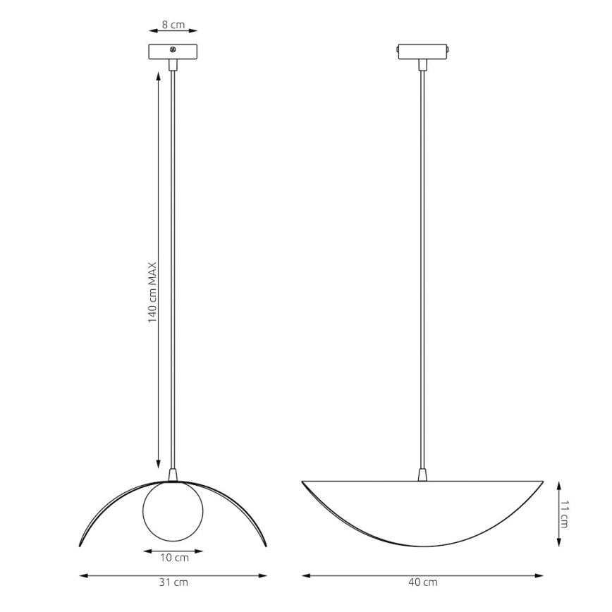 Luster na sajli RITUAL 1xG9/8W/230V bež