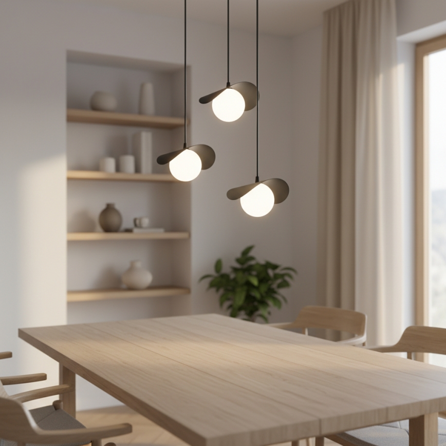 Luster na sajli RITUAL 3xG9/8W/230V crni