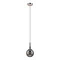 Luster na sajli ROLLO 1xE14/5W/230V mat krom/dimna