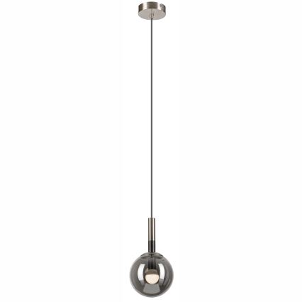 Luster na sajli ROLLO 1xE14/5W/230V mat krom/dimna