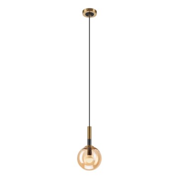 Luster na sajli ROLLO 1xE14/5W/230V zlatna/dimna bež