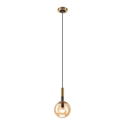 Luster na sajli ROLLO 1xE14/5W/230V zlatna/dimna bež