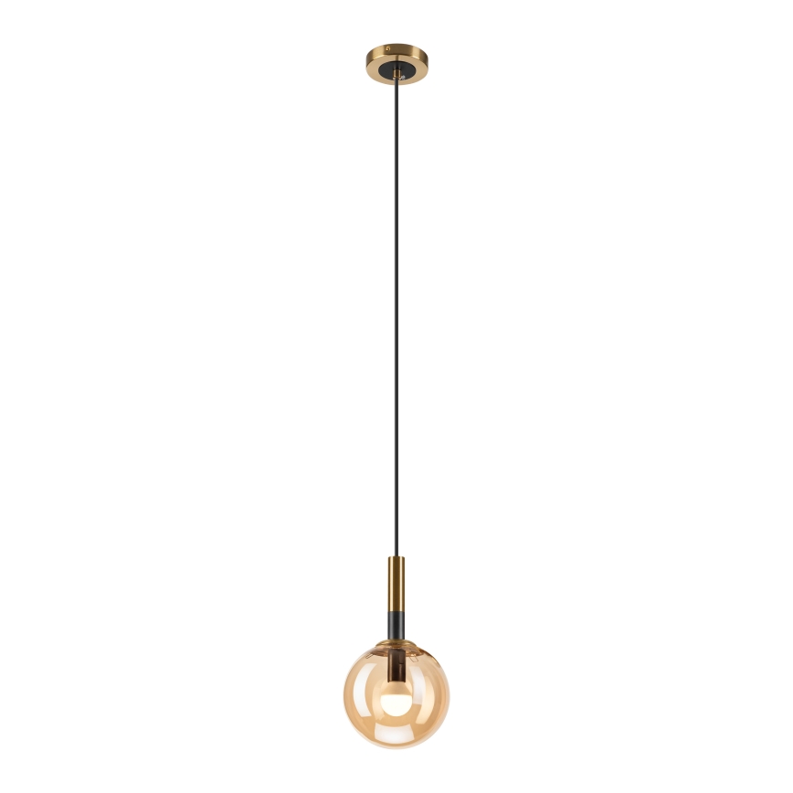 Luster na sajli ROLLO 1xE14/5W/230V zlatna/dimna bež