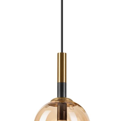 Luster na sajli ROLLO 1xE14/5W/230V zlatna/dimna bež