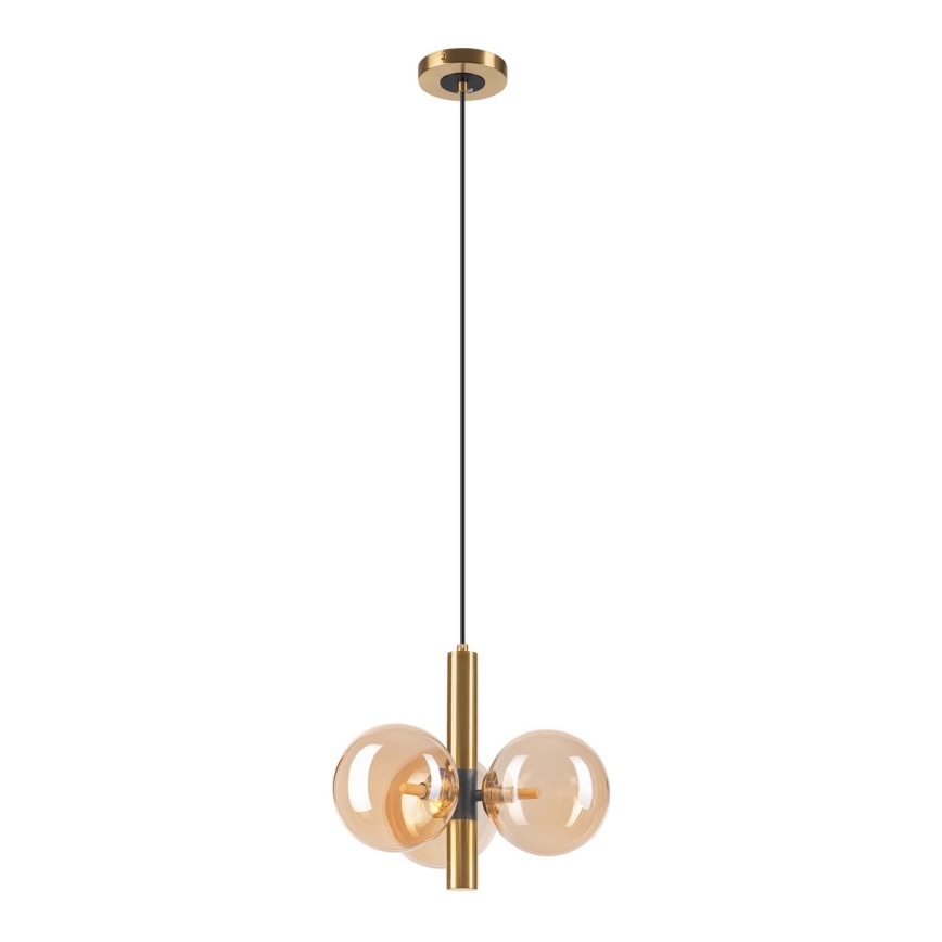 Luster na sajli ROLLO 3xG9/5W/230V zlatna/dimna bež