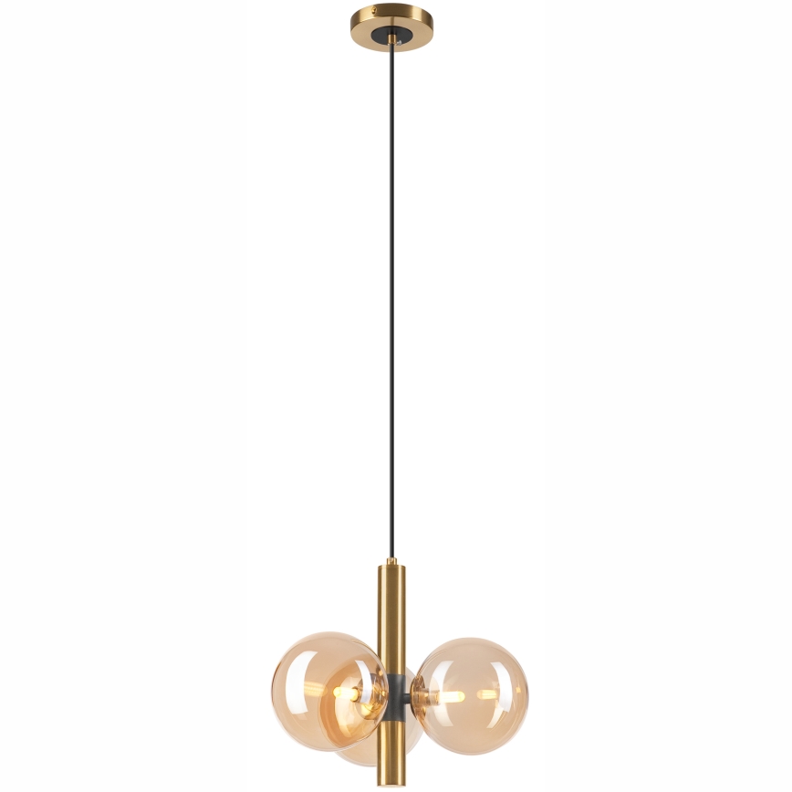 Luster na sajli ROLLO 3xG9/5W/230V zlatna/dimna bež