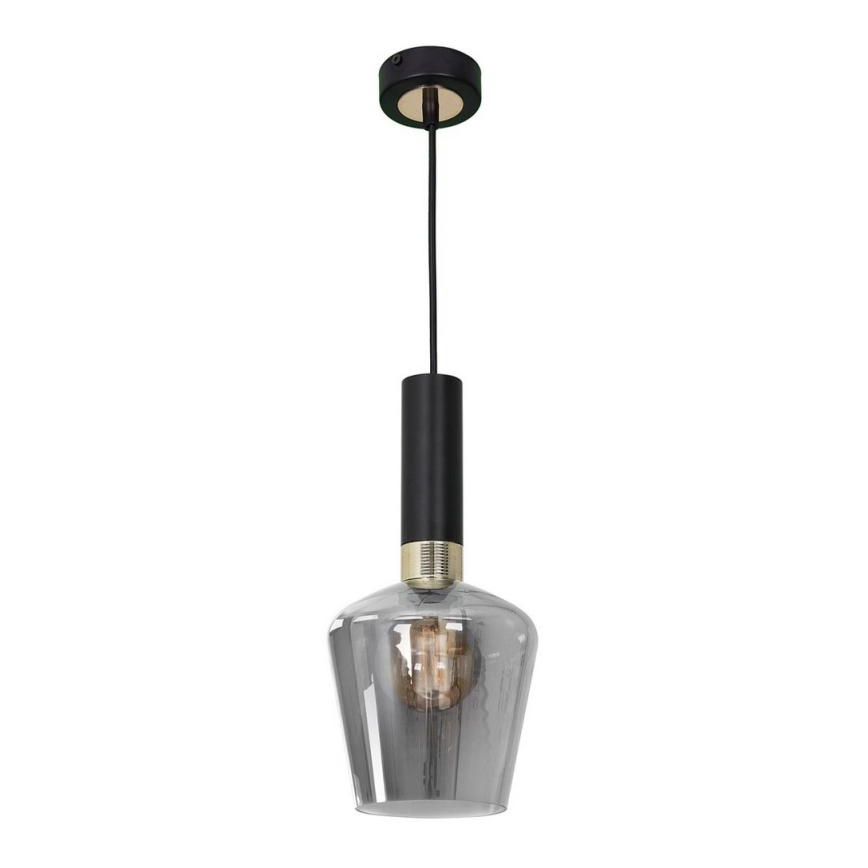 Luster na sajli ROMA BLACK 1xE27/60W/230V