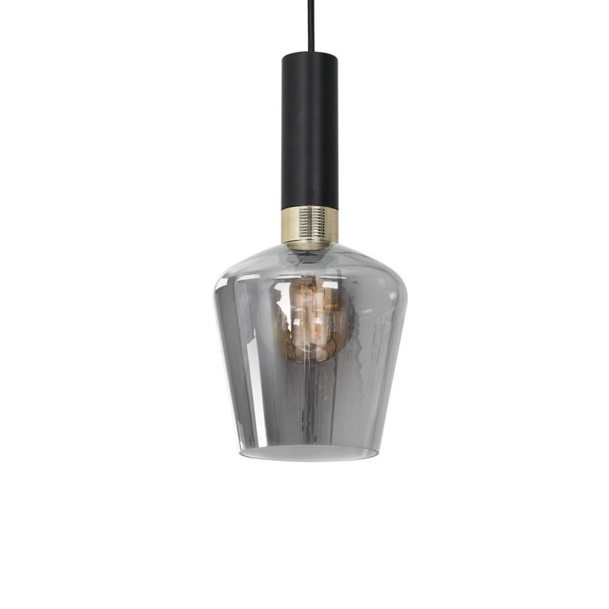 Luster na sajli ROMA BLACK 1xE27/60W/230V