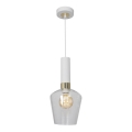 Luster na sajli ROMA WHITE 1xE27/60W/230V