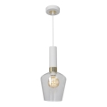 Luster na sajli ROMA WHITE 1xE27/60W/230V