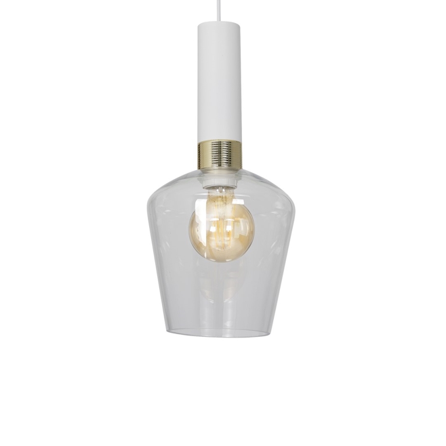 Luster na sajli ROMA WHITE 1xE27/60W/230V