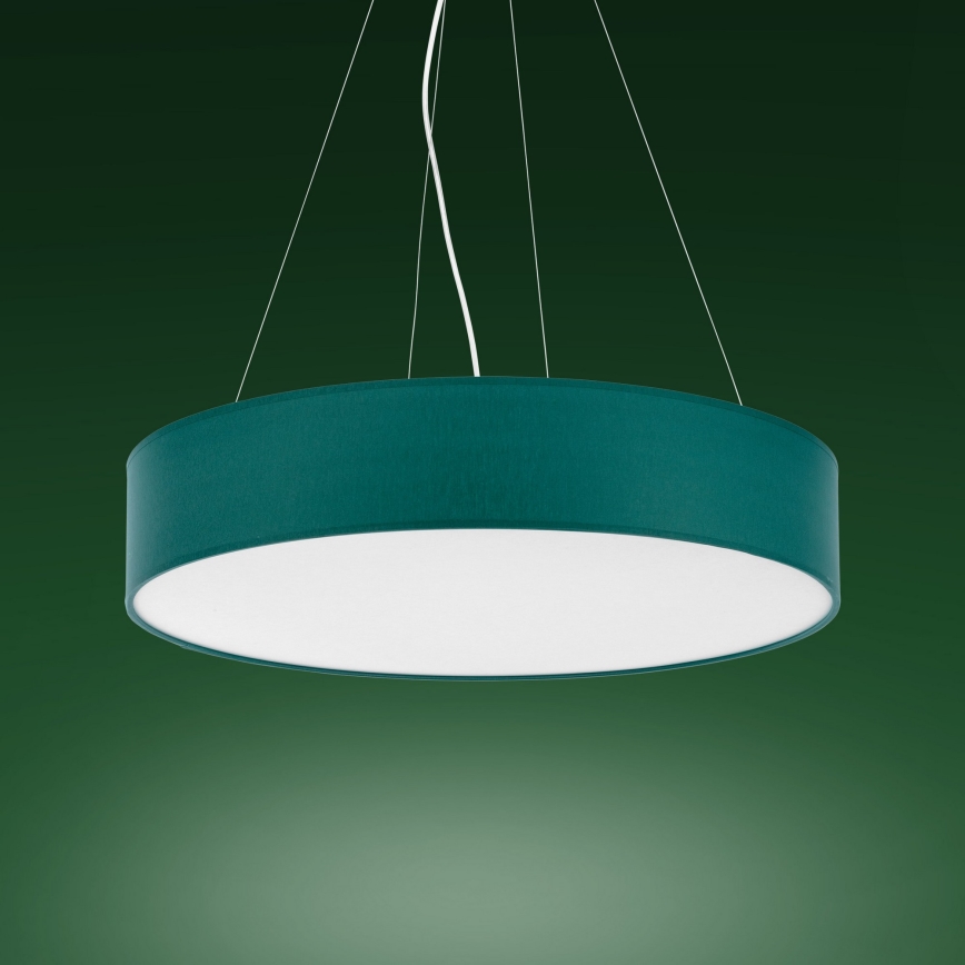 Luster na sajli RONDO 4xE27/15W/230V zelena