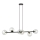 Luster na sajli ROSSI 6xE14/10W/230V crna/prozirna