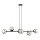 Luster na sajli ROSSI 6xE14/10W/230V crna/siva