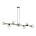 Luster na sajli ROSSI 8xE14/10W/230V crna/prozirna