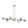 Luster na sajli ROSSI 8xE14/10W/230V crna/siva